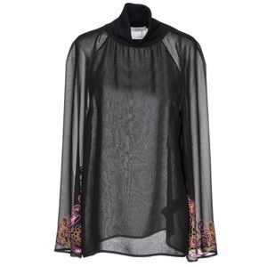 VERSACE | Bell Sleeve Turtleneck Blouse